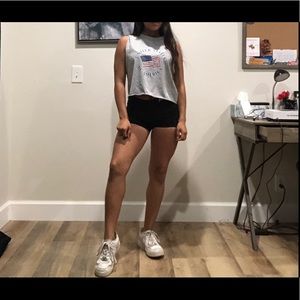 United States of America graphic grey muscle tee